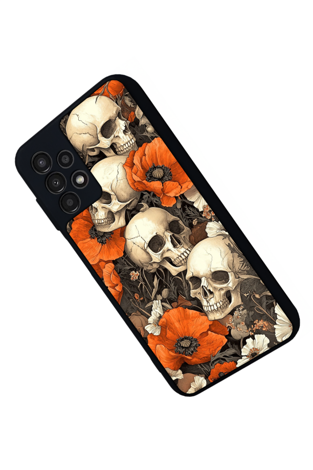 Samsung Galaxy A13 Uyumlu KuruKafa Tasarımlı Glossy Premium Kılıf