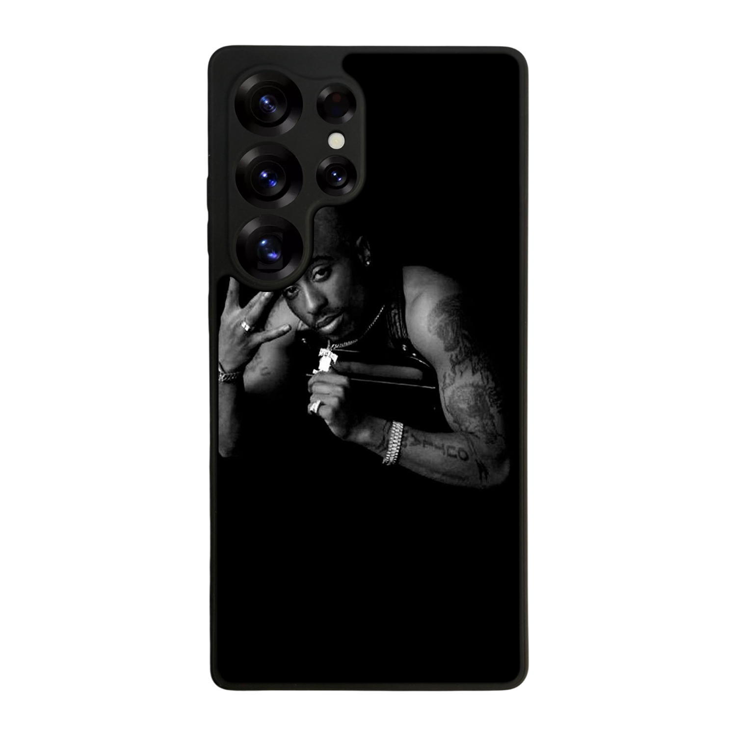 Samsung Galaxy S25 Ultra Uyumlu Tupac Tasarımlı Glossy Premium Kılıf
