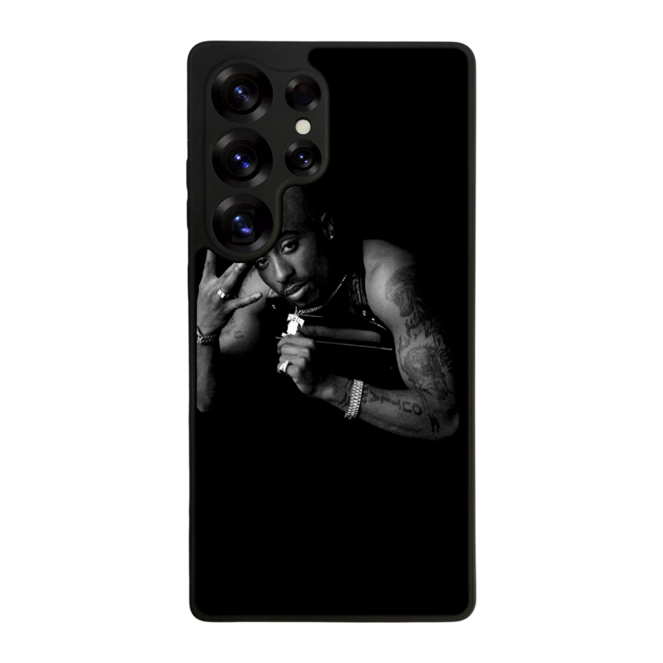 Samsung Galaxy S25 Ultra Uyumlu Tupac Tasarımlı Glossy Premium Kılıf