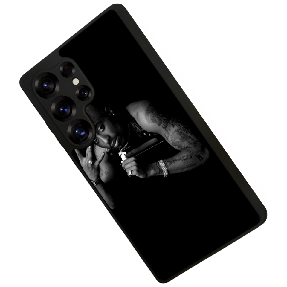 Samsung Galaxy S25 Ultra Uyumlu Tupac Tasarımlı Glossy Premium Kılıf