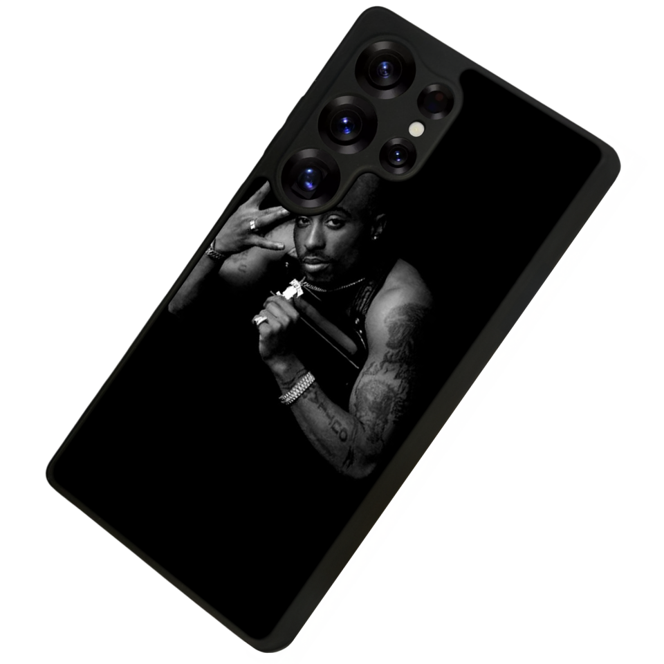 Samsung Galaxy S25 Ultra Uyumlu Tupac Tasarımlı Glossy Premium Kılıf