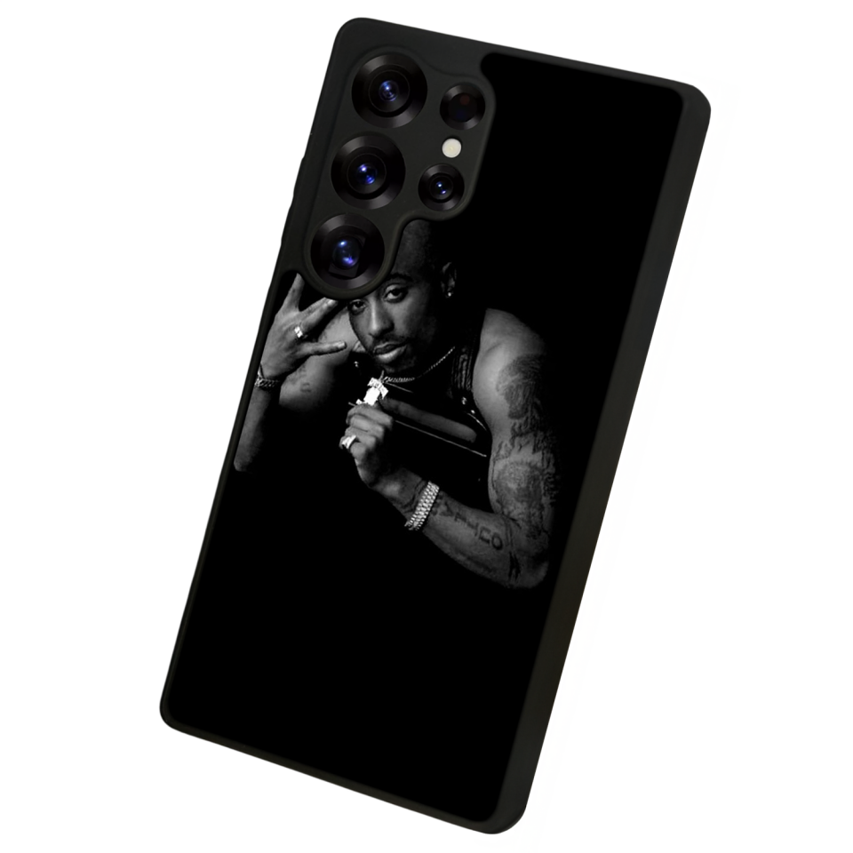 Samsung Galaxy S25 Ultra Uyumlu Tupac Tasarımlı Glossy Premium Kılıf