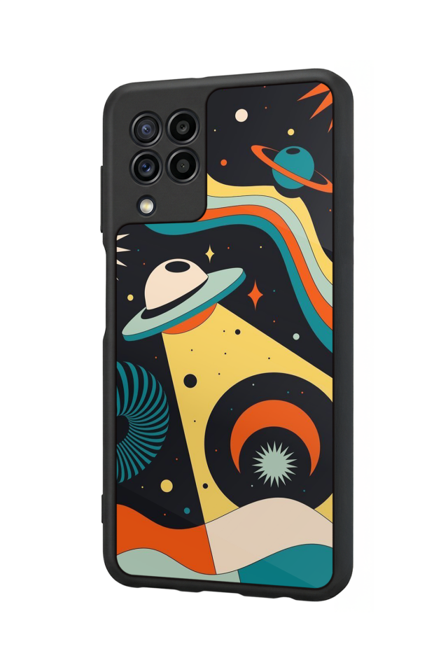 Samsung Galaxy M32 Uyumlu Uzay Tasarımlı Glossy Premium Kılıf