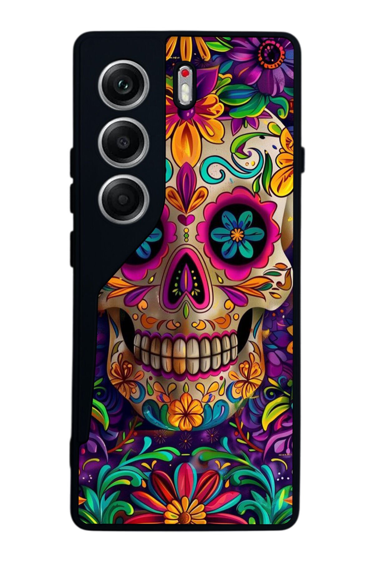 Tecno Camon 40 Uyumlu KuruKafa Tasarımlı Glossy Premium Kılıf