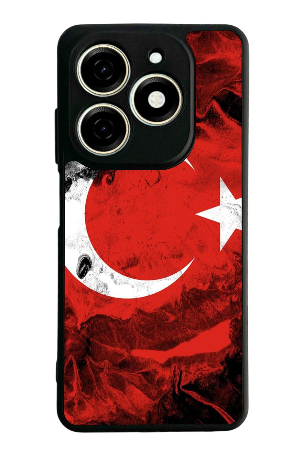 Tecno Spark 20/20C Uyumlu Türk Bayragi Tasarımlı Glossy Premium Kılıf
