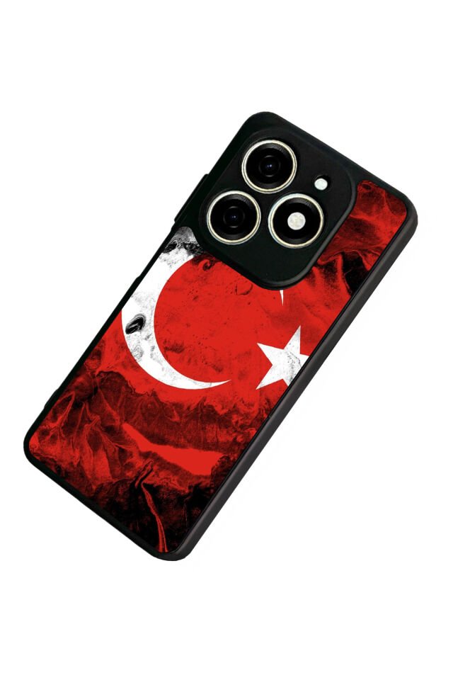 Tecno Spark 20/20C Uyumlu Türk Bayragi Tasarımlı Glossy Premium Kılıf