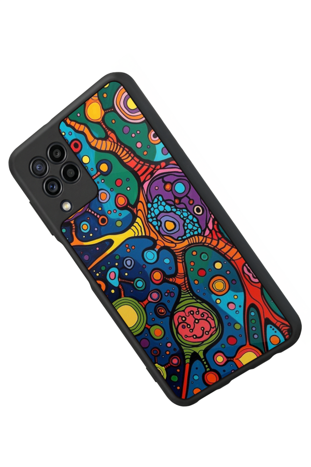 Samsung Galaxy M22 Uyumlu Abstract Tasarımlı Glossy Premium Kılıf