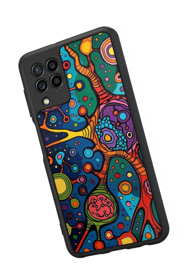 Samsung Galaxy M22 Uyumlu Abstract Tasarımlı Glossy Premium Kılıf