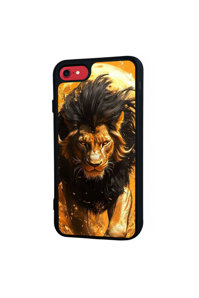 iPhone 8 Uyumlu Aslan Tasarımlı Glossy Premium Kılıf