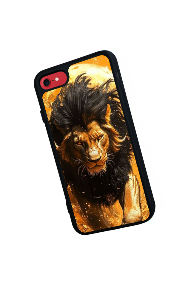 iPhone 8 Uyumlu Aslan Tasarımlı Glossy Premium Kılıf