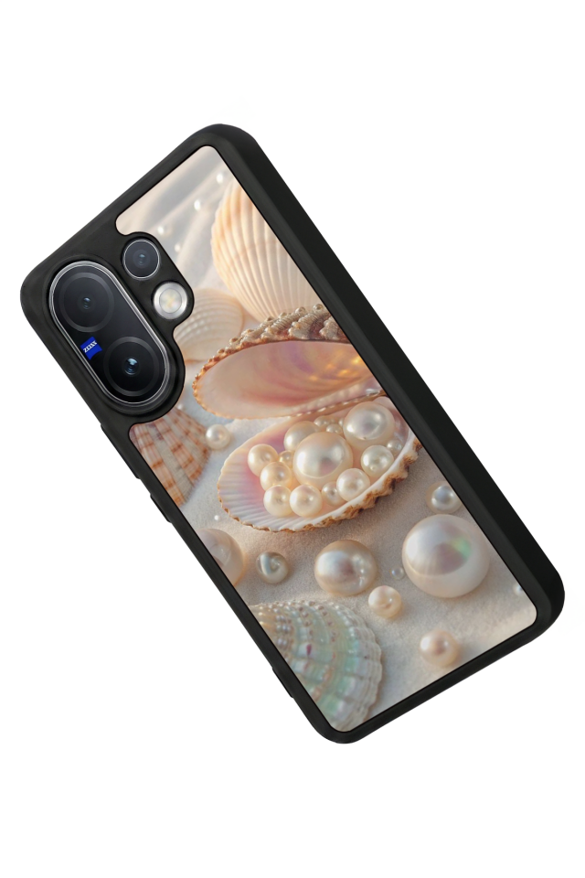 Vivo V60 Uyumlu  İnci Tasarımlı Glossy Premium Kılıf