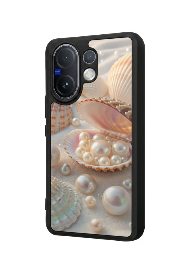 Vivo V60 Uyumlu  İnci Tasarımlı Glossy Premium Kılıf