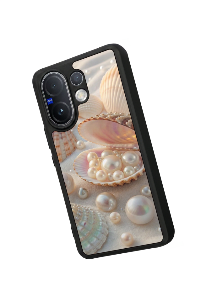 Vivo V60 Uyumlu  İnci Tasarımlı Glossy Premium Kılıf
