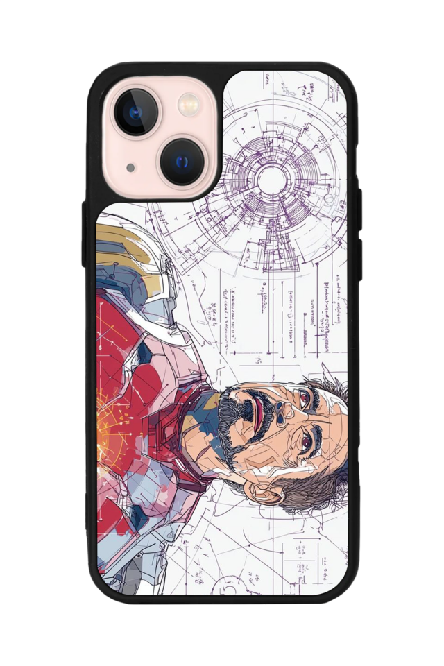 iPhone 13/14 Uyumlu Iron Man ( Demir Adam ) Tasarımlı Glossy Premium Kılıf