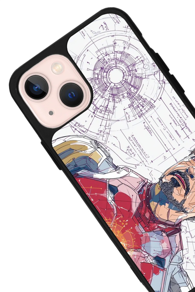 iPhone 13/14 Uyumlu Iron Man ( Demir Adam ) Tasarımlı Glossy Premium Kılıf