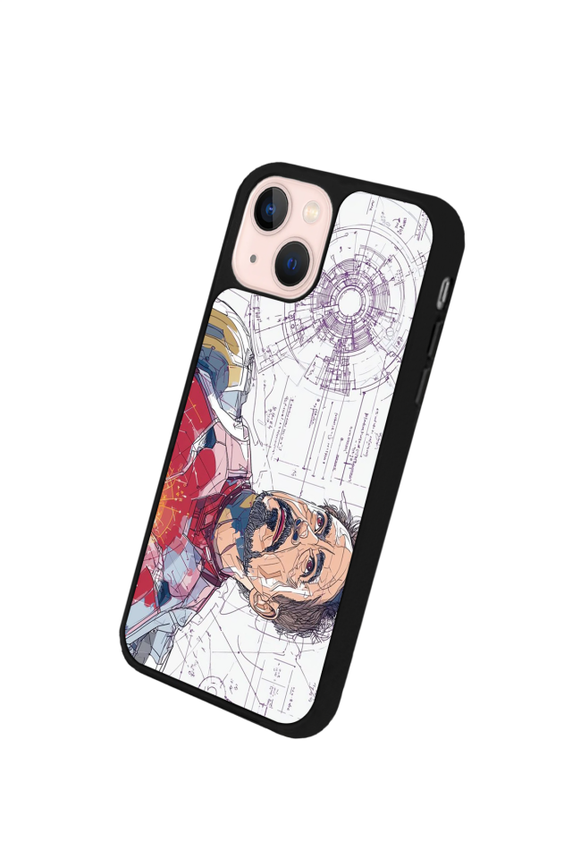 iPhone 13/14 Uyumlu Iron Man ( Demir Adam ) Tasarımlı Glossy Premium Kılıf
