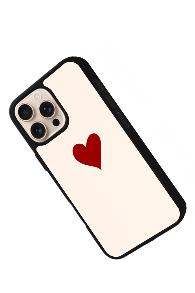 iPhone 16 Pro Uyumlu Kalp Love Tasarımlı Glossy Premium Kılıf