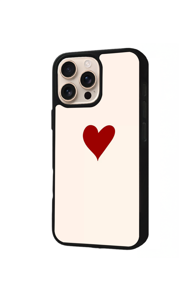 iPhone 16 Pro Uyumlu Kalp Love Tasarımlı Glossy Premium Kılıf