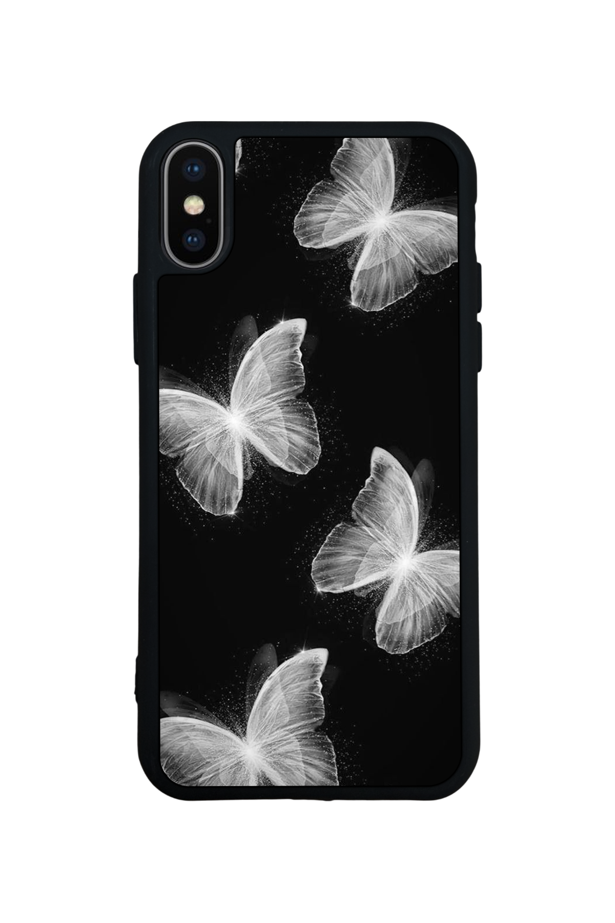 iPhone X/ XS Uyumlu Kelebek Tasarımlı Glossy Premium Kılıf