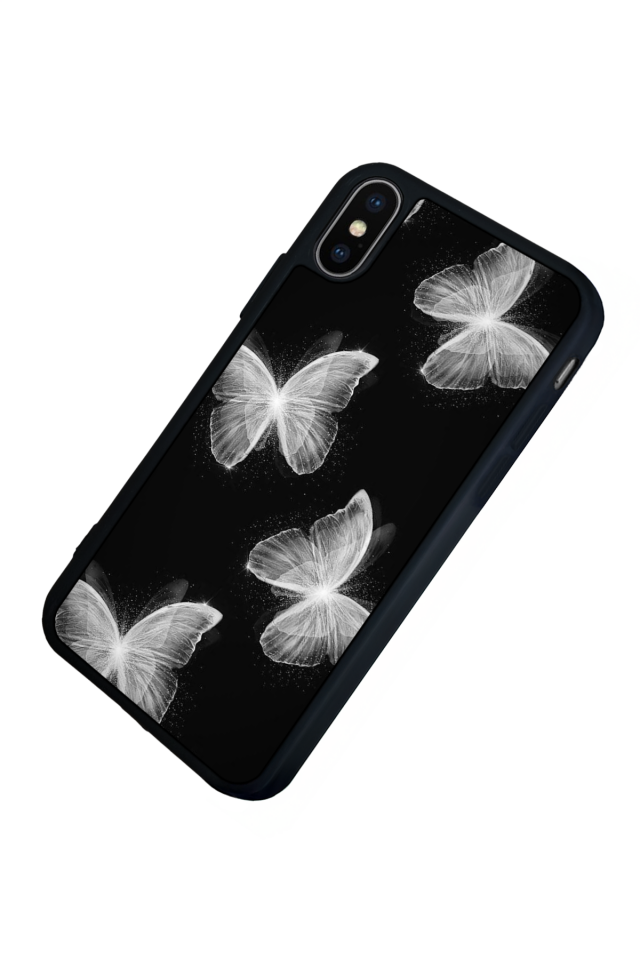 iPhone X/ XS Uyumlu Kelebek Tasarımlı Glossy Premium Kılıf
