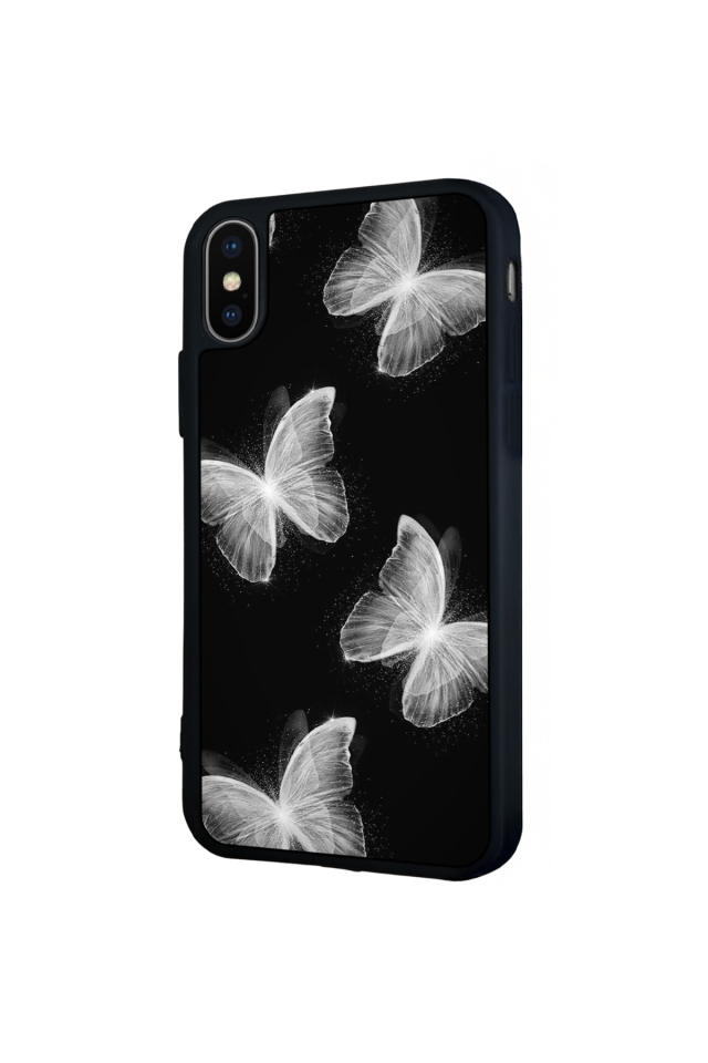 iPhone X/ XS Uyumlu Kelebek Tasarımlı Glossy Premium Kılıf