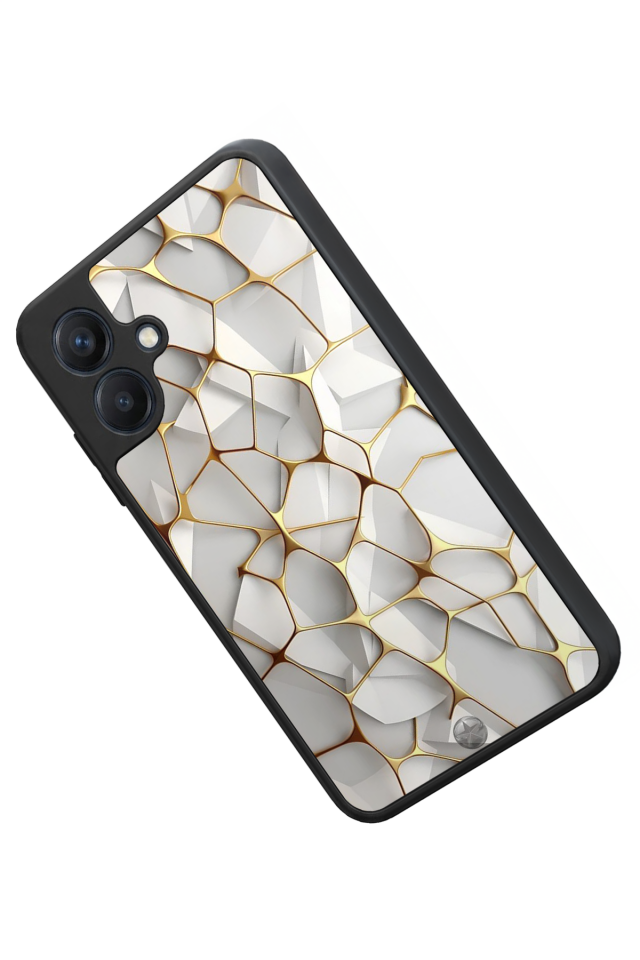 Samsung Galaxy A07 Uyumlu Mermer Marble Tasarımlı Glossy Premium Kılıf