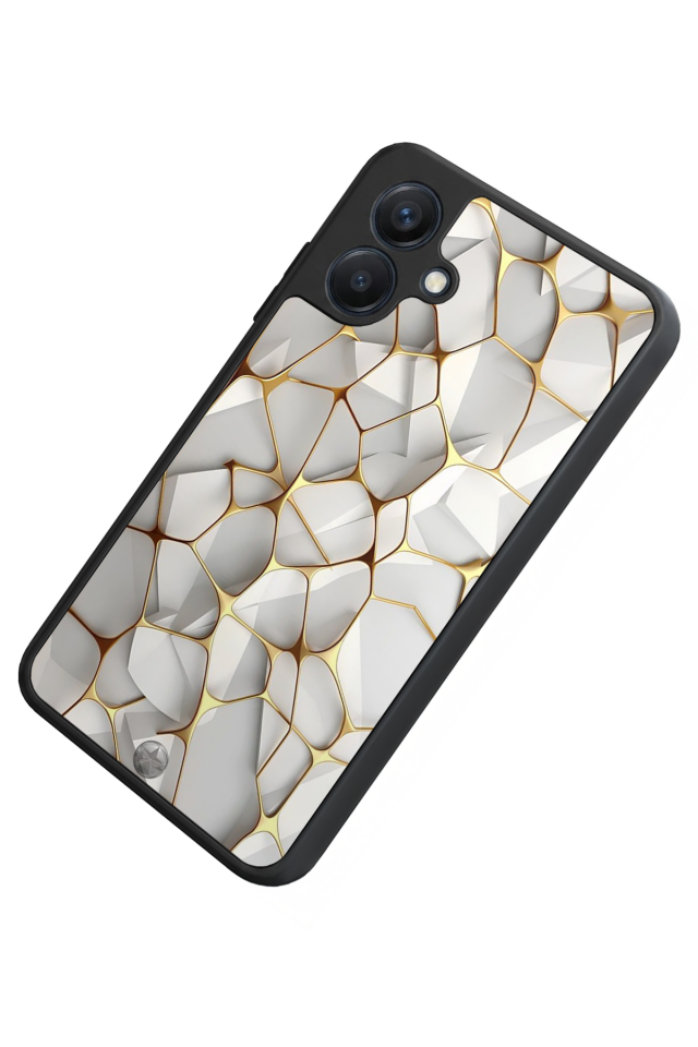 Samsung Galaxy A07 Uyumlu Mermer Marble Tasarımlı Glossy Premium Kılıf