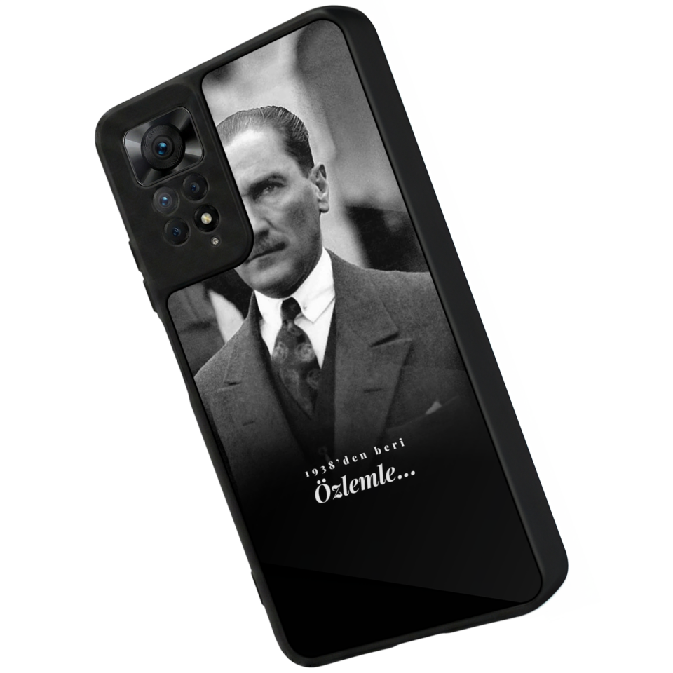 Xiaomi Redmi Note 11 Pro Uyumlu Mustafa Kemal Ataturk Tasarımlı Glossy Premium Kılıf