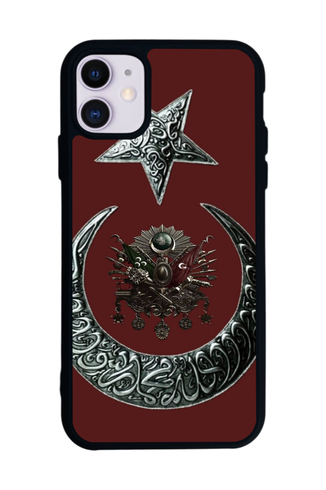 iPhone 11 Uyumlu Osmanli Tugrasi Tasarımlı Glossy Premium Kılıf