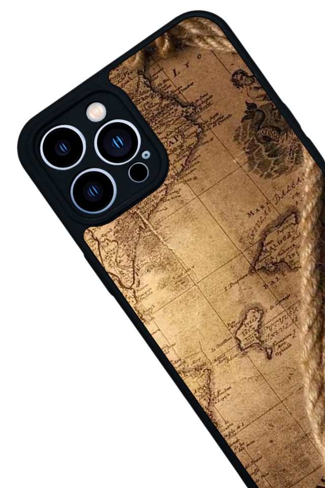 iPhone 13 Pro Max Uyumlu Pusula Tasarımlı Glossy Premium Kılıf