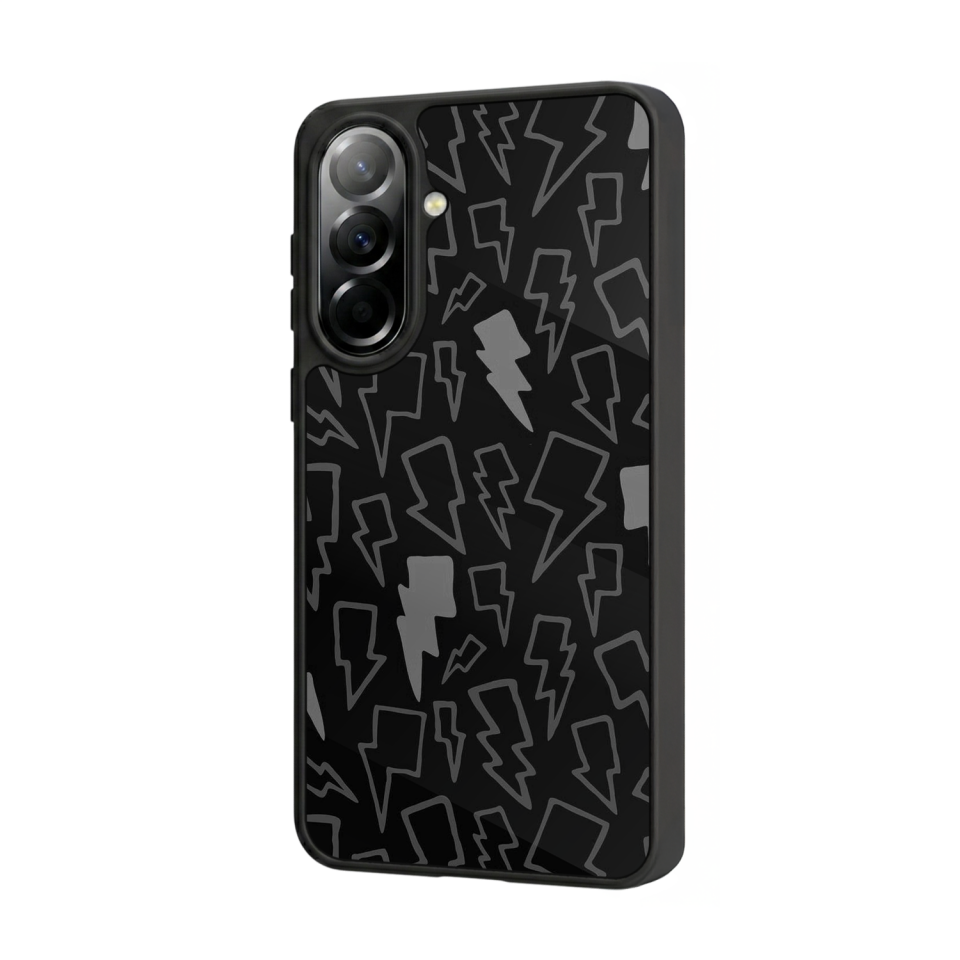 Samsung Galaxy A37 Uyumlu Simsek Tasarımlı Glossy Premium Kılıf