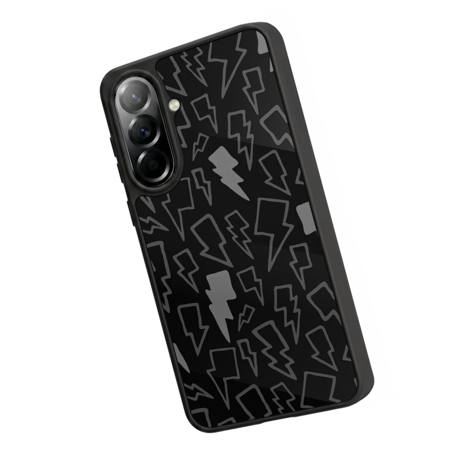 Samsung Galaxy A37 Uyumlu Simsek Tasarımlı Glossy Premium Kılıf
