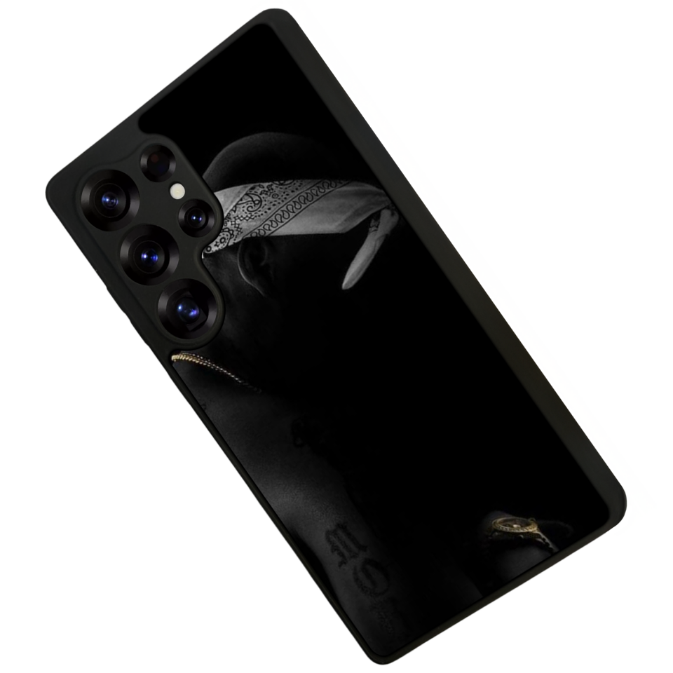 Samsung Galaxy S25 Ultra Uyumlu Tupac Tasarımlı Glossy Premium Kılıf