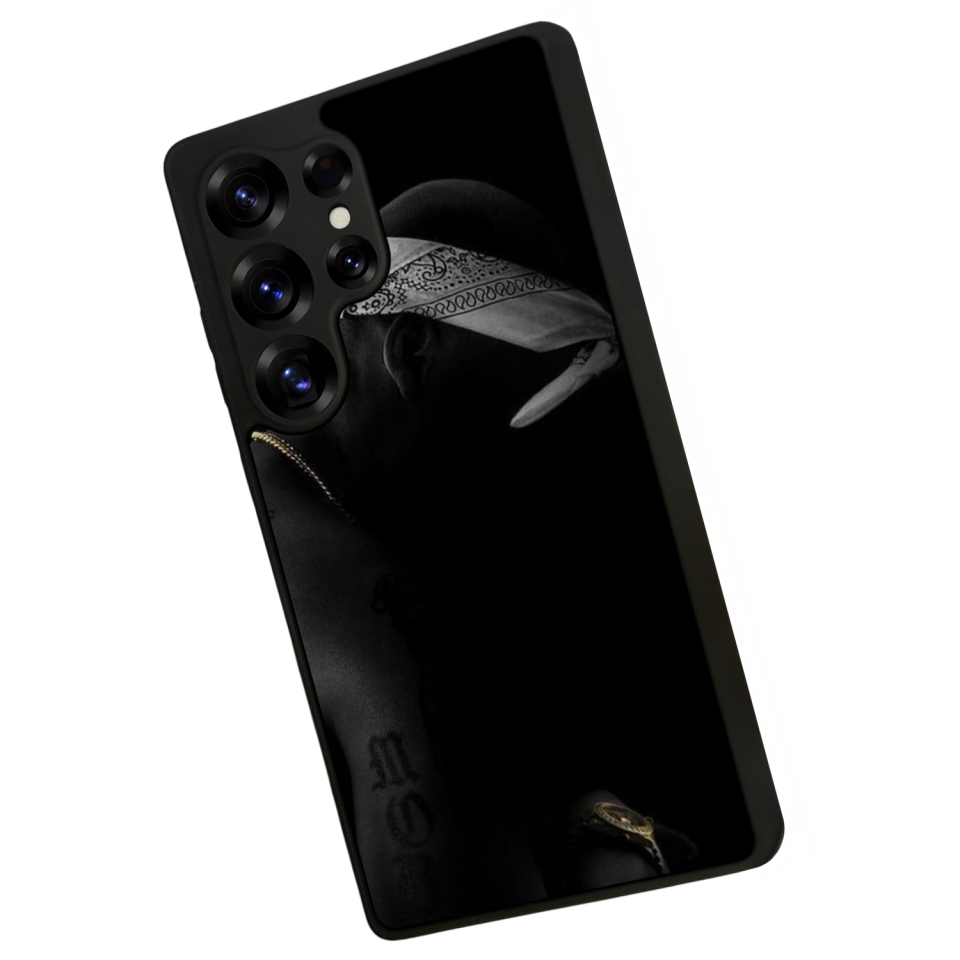 Samsung Galaxy S25 Ultra Uyumlu Tupac Tasarımlı Glossy Premium Kılıf