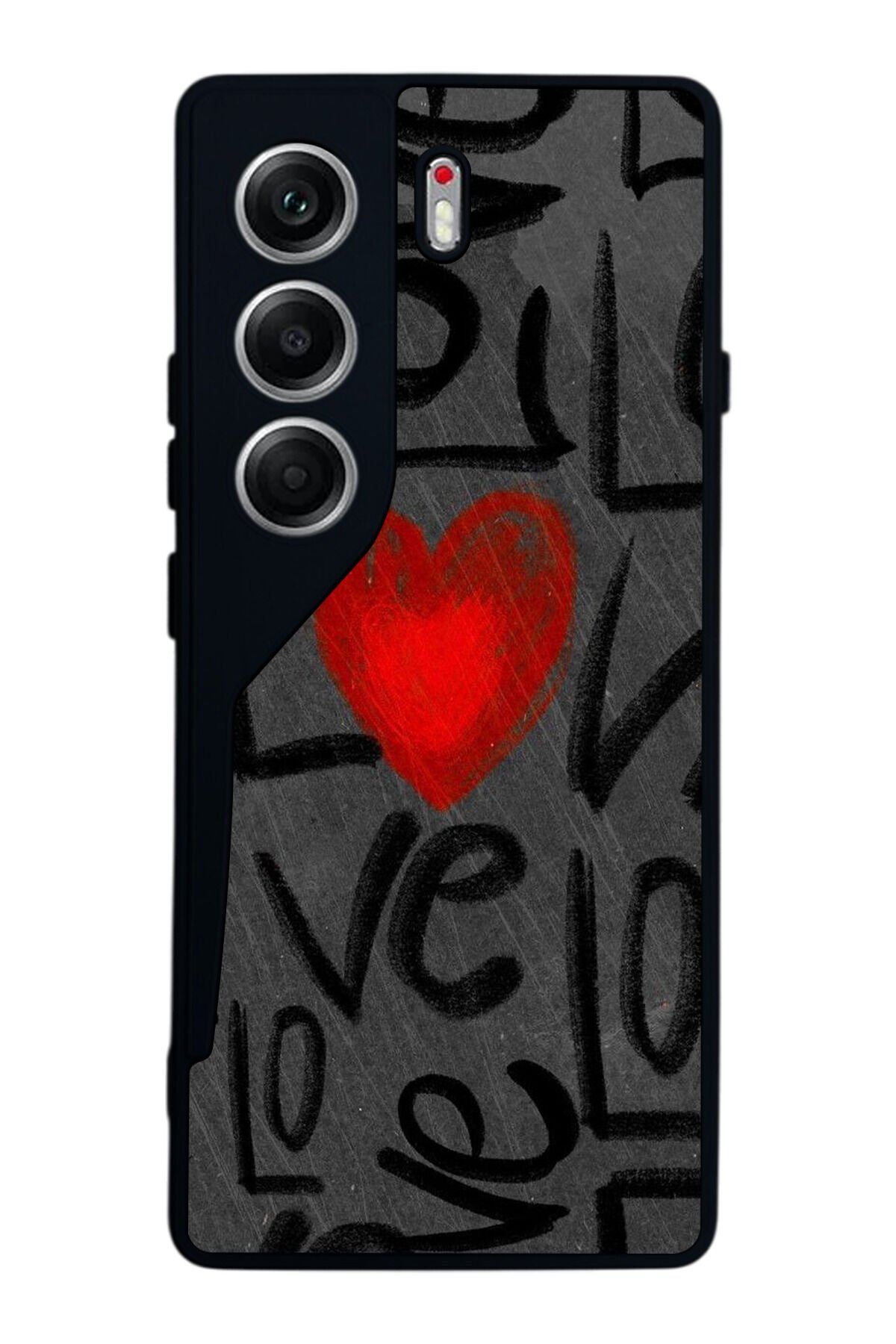 Tecno Camon 40 Uyumlu Love Tasarımlı Glossy Premium Kılıf