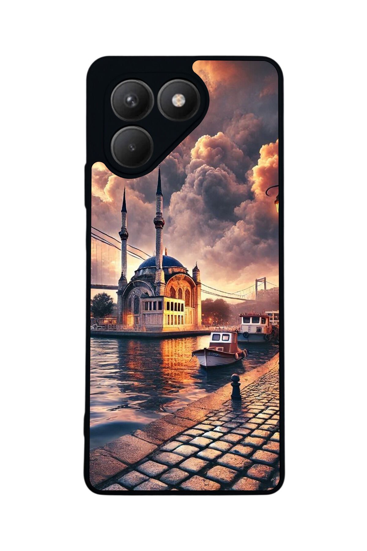 Tecno Pova 7 Mat Uyumlu Siyah Kılıf – Yumuşak Silikon, Koruyucu, Şok Emici Kapak