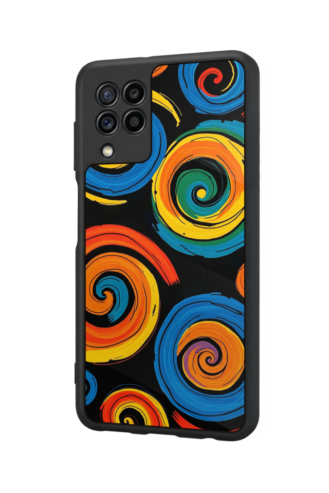 Samsung Galaxy M22 Uyumlu Abstract Tasarımlı Glossy Premium Kılıf