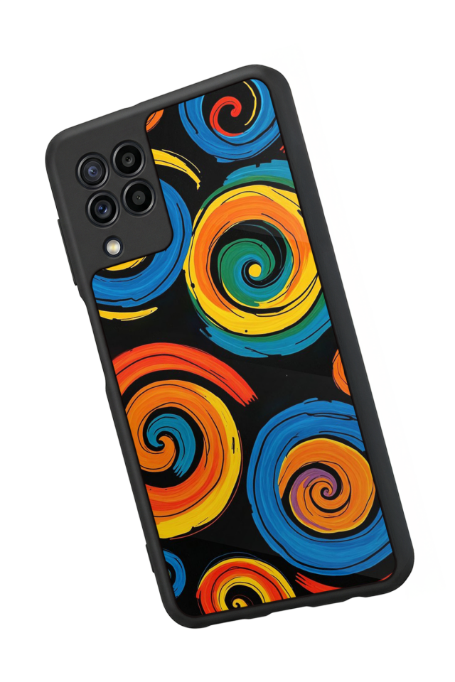 Samsung Galaxy M22 Uyumlu Abstract Tasarımlı Glossy Premium Kılıf