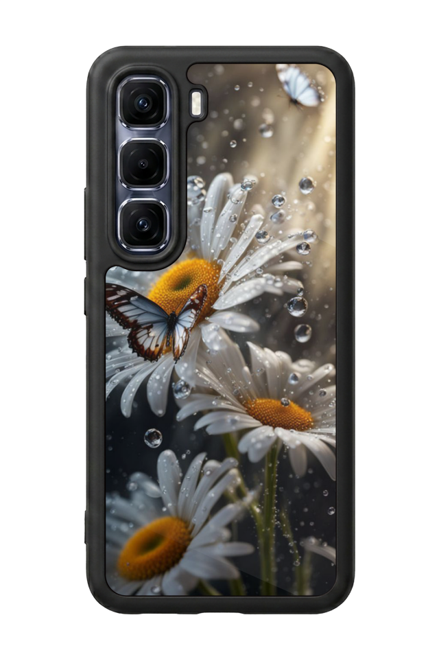 Infinix Hot 60 Pro Plus Uyumlu Cicek Tasarımlı Glossy Premium Kılıf