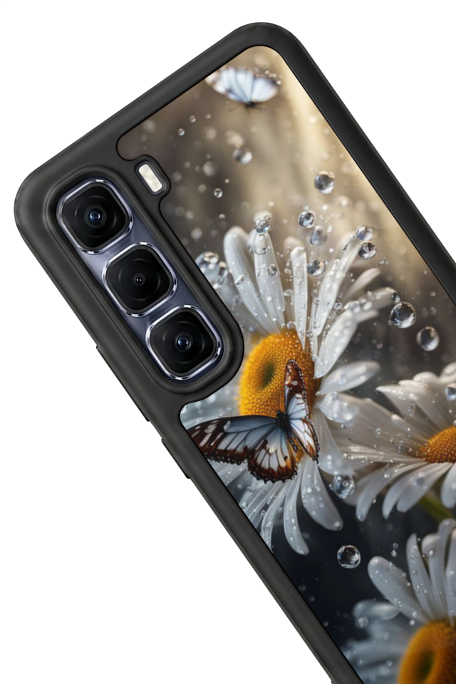 Infinix Hot 60 Pro Plus Uyumlu Cicek Tasarımlı Glossy Premium Kılıf
