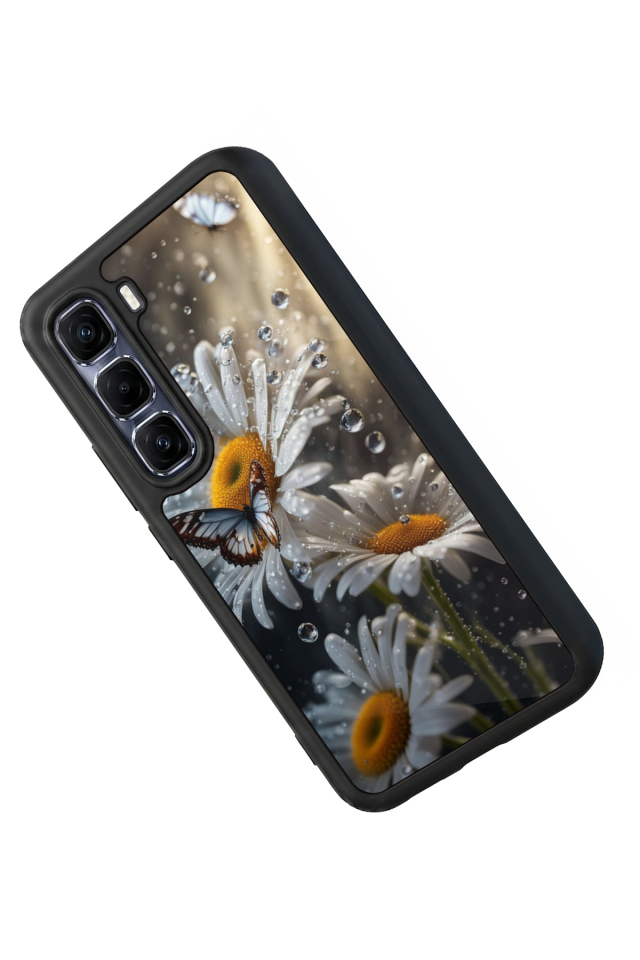 Infinix Hot 60 Pro Plus Uyumlu Cicek Tasarımlı Glossy Premium Kılıf