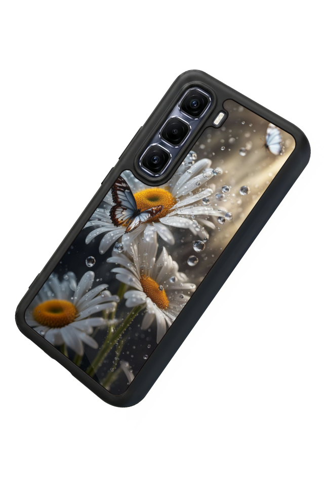 Infinix Hot 60 Pro Plus Uyumlu Cicek Tasarımlı Glossy Premium Kılıf