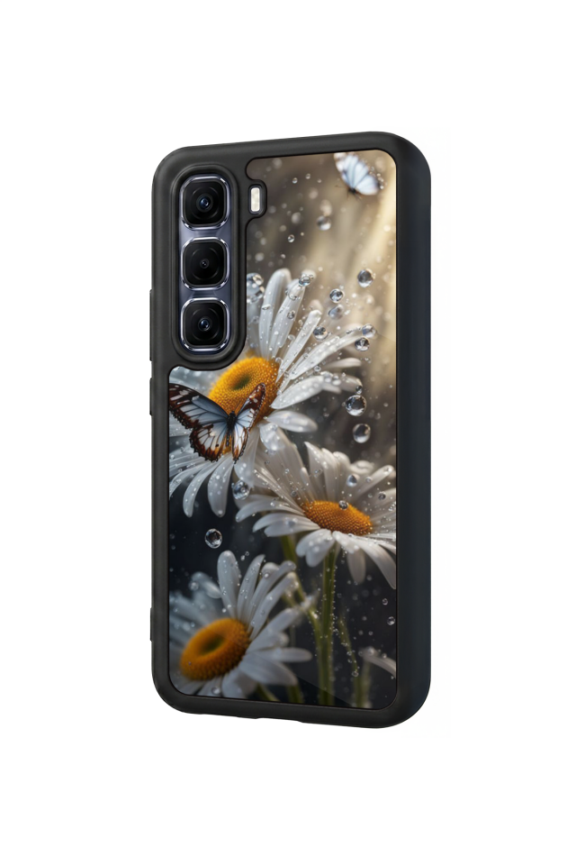 Infinix Hot 60 Pro Plus Uyumlu Cicek Tasarımlı Glossy Premium Kılıf