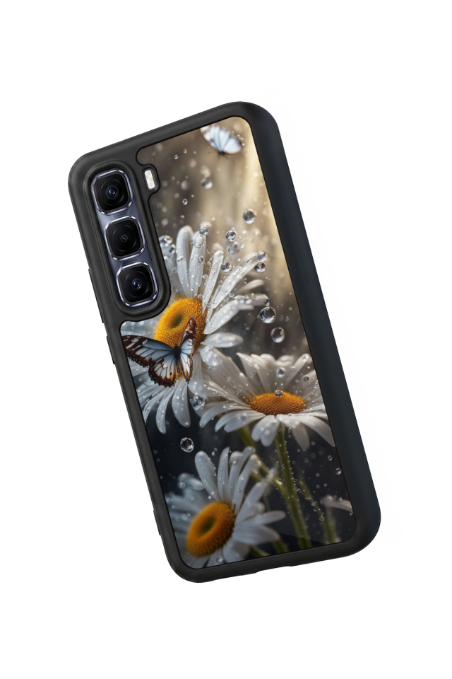 Infinix Hot 60 Pro Plus Uyumlu Cicek Tasarımlı Glossy Premium Kılıf