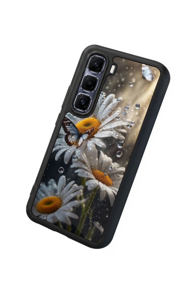 Infinix Hot 60 Pro Plus Uyumlu Cicek Tasarımlı Glossy Premium Kılıf