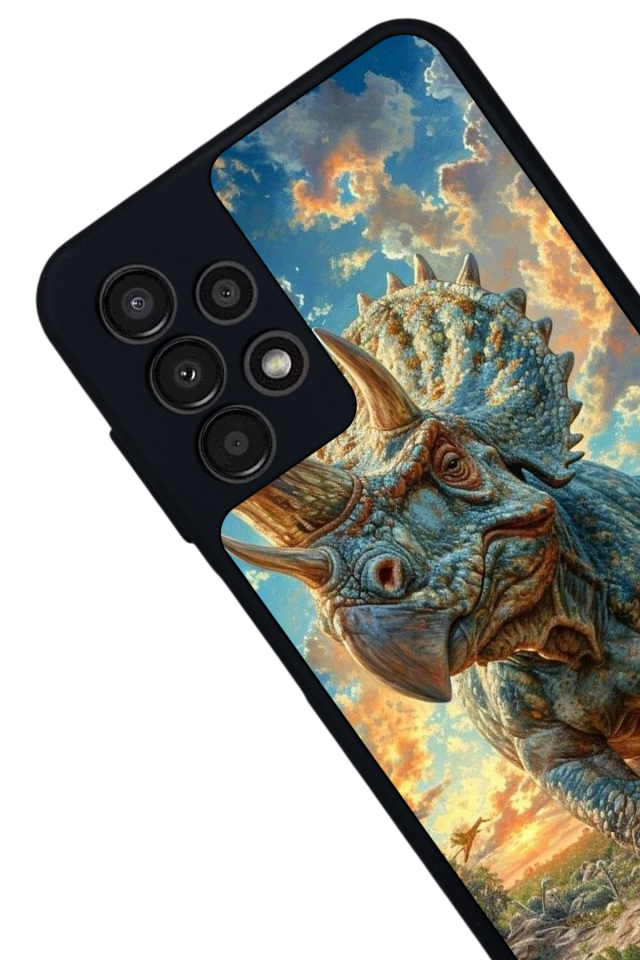 Samsung Galaxy A13 Uyumlu Dinazor Tasarımlı Glossy Premium Kılıf