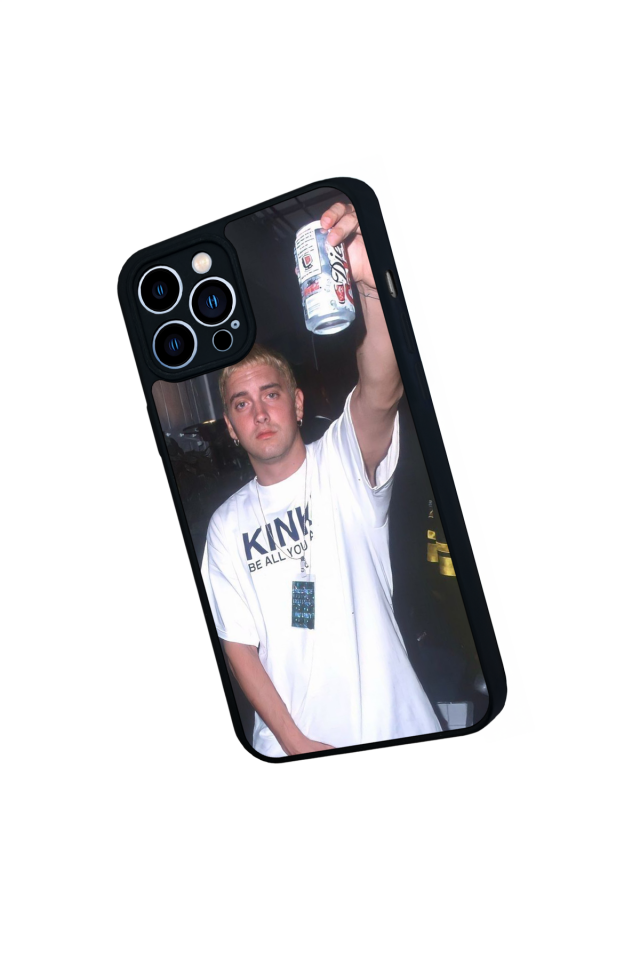 iPhone 12 Pro Max Uyumlu Eminem Tasarımlı Glossy Premium Kılıf