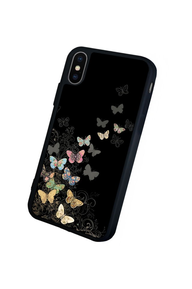 iPhone X/ XS Uyumlu Kelebek Tasarımlı Glossy Premium Kılıf