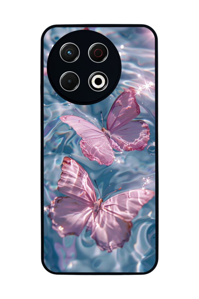 Tecno Spark 30 Pro Uyumlu Kelebek Tasarımlı Glossy Premium Kılıf