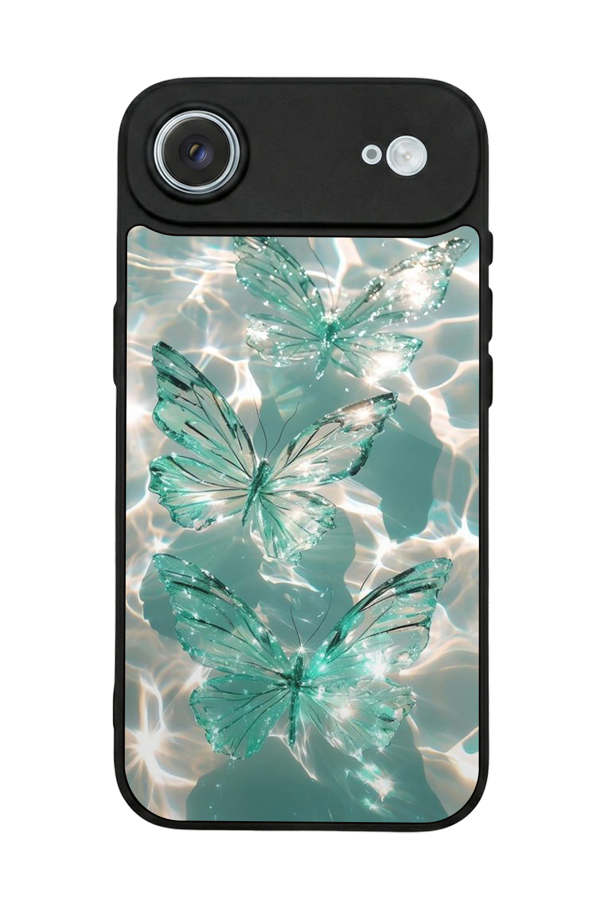 iPhone 17 Air Uyumlu Kelebek Tasarımlı Glossy Premium Kılıf